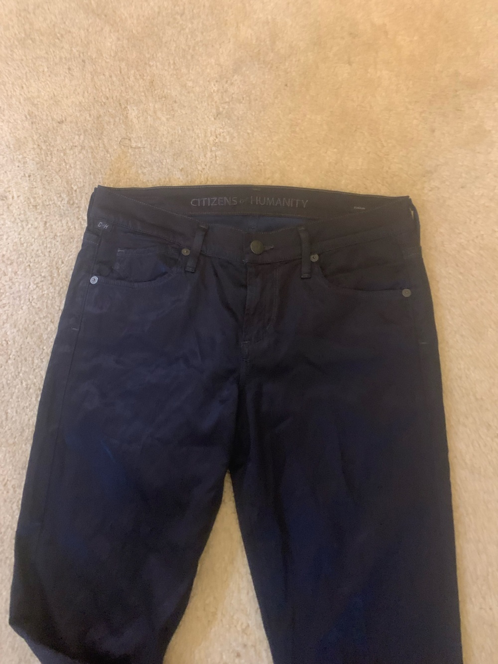 Citizens of Humanity black low rise skinny jeans 27” waist 32 “ inseam